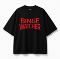 Binge Watcher - Black Oversized tee
