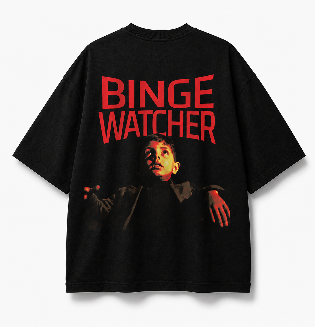 Binge Watcher - Black Oversized tee